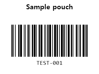 Preview of TEST-001 sample label